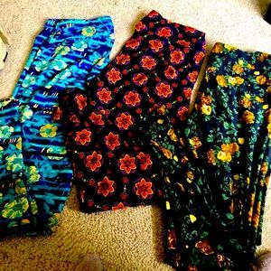 Set of 3 LulaRoe leggings.  Curvy tall.